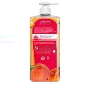 Watsons Love My Skin Peach Scented Gel Body Wash 1000ml •