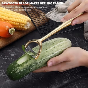 Stainless Steel Fruit & Vegetable Peeler - Golden
