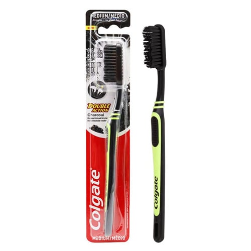 Colgate Double Action Charcoal Toothbrush - Green