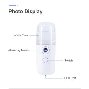 Portable Facial Nano Mist Sprayer - White