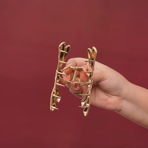 Bow Shape Metal Hair Clip - Cream