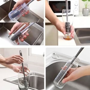 Bottle Cleaning Silicone Brush - White