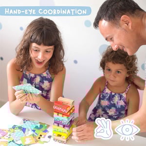 Games Hub Wooden Animal Tumble Tower Toy Game (5238)