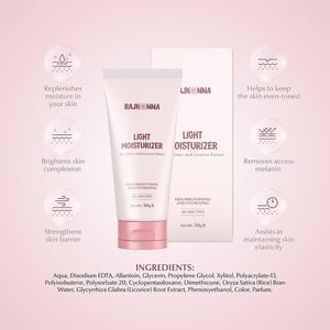 Skin Cafe Lightweight And Non-Greasy Sunscreen 60g - SPF 50 PA+++ With Rajkonna Light Moisturizer With Rice Water And Licorice Extract 50ml Combo