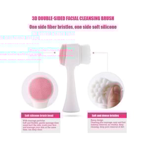 Kiss Lovely Facial Cleansing Brush - Hot Pink