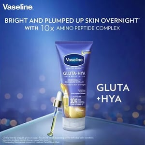 Vaseline Gluta - Hya Serum Burst Lotion Overnight Radiance 300ml •