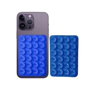 Adhesive Silicone Suction Phone Holder - Blue