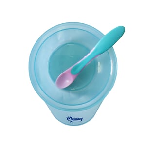 Momeasy Weaning Bowl With Heat Sensing Spoon (6m+) - Blue
