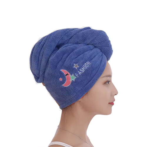 Hair Wrap Soft & Fleece Bath Towel - Blue