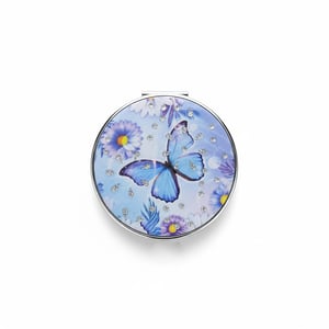 Foldable Round Duo Mirror - Butterfly