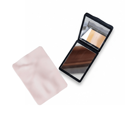 Foldable Rectangular Duo Mirror - Nude Pink