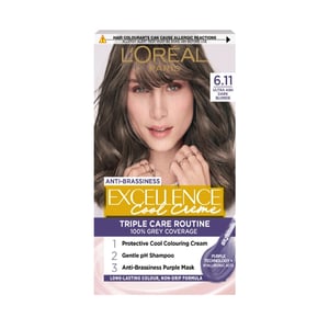 L'Oreal Paris Excellence Cool Creme Haircolour - 6.11 Ultra Ash Dark Blonde•