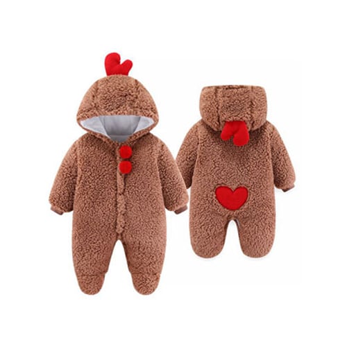 Baby Snowsuit Romper Jumpsuit Hooded For Boys & Girls