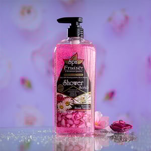 Fruiser Romantic Rose Vanilla Shower Scrub 730ml •