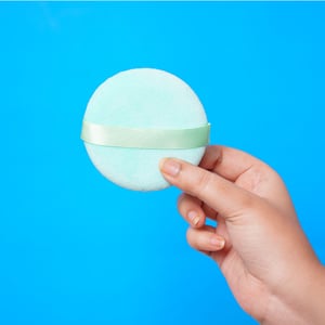 Kiss Lovely 2pcs Soft Makeup Puff Set - Teal & Sky Blue