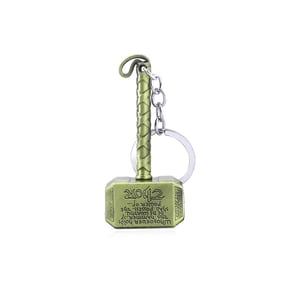 Thor Hammer Marvel Key Ring - Emerald