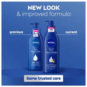 Nivea Rich Nourishing Complete 72h Moisture Body Lotion For Dry To Very Dry Skin 400ml •
