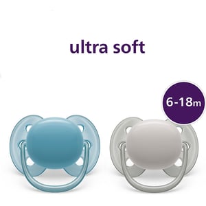 Philips Avent Ultra Soft Soother For Sensitive Skin 6-18m - 2pc (2744)