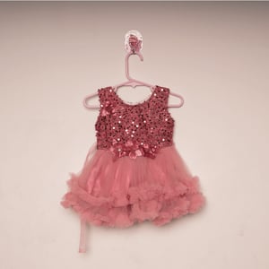 Baby Party Dress (0 - 12 Months) - TMEC-03 Light Magenta