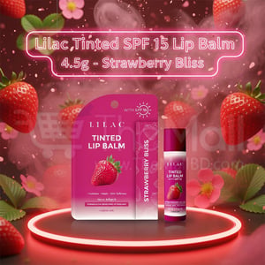 Lilac Tinted SPF 15 Lip Balm 4.5g - Strawberry Bliss