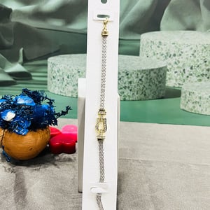 Simple Micro Paved Zircon Thin Bracelet - Silver Gold (O1)