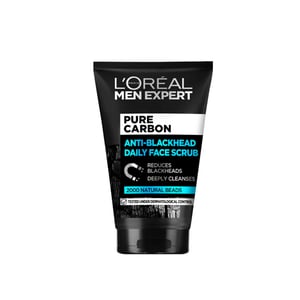 L'Oreal Paris Men Expert Pure Carbon Anti-Blackhead Daily Face Scrub 100ml •