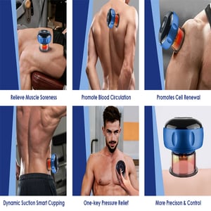 Intelligent Breathing Cupping Massage Instrument - Blue