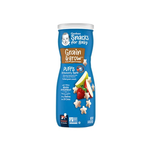 Gerber Strawberry Apple Puffs (8month+) 42g•