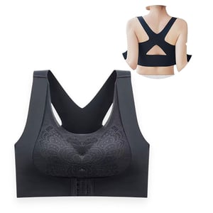 Soft Padded Butterfly Shape Bra For Women - M Black