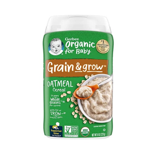 Gerber Organic Oatmeal Cereal (6+ months) 227gm•