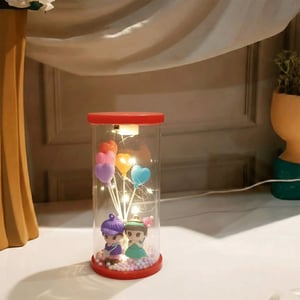 Romantic Couple Love Balloon Night Light - Red
