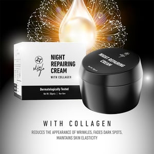 Skin Cafe All-Day Moisturizer With Niacinamide 50g With Skin Cafe Night Repairing Cream With Collagen 50g Combo
