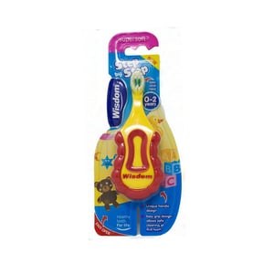 Wisdom Supersoft Step By Step 0-2 Years Toothbrush - Red & Yellow