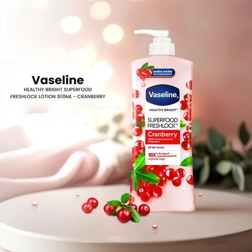 Vaseline Healthy Bright Superfood Freshlock Lotion 320ml - Cranberry•