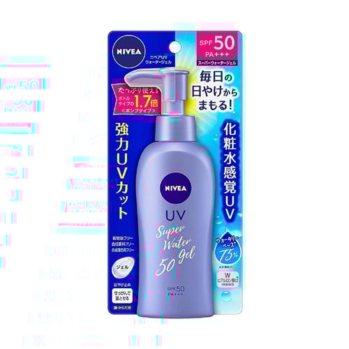 Nivea Sun Protect Super Water Gel Sunscreen Pump Bottle SPF50 PA+++ 140g .