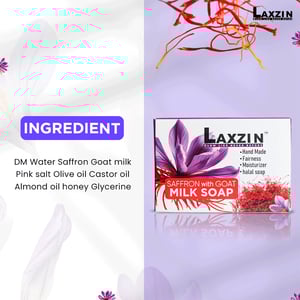 Laxzin Saffron With Goat Milk Soap 100g
