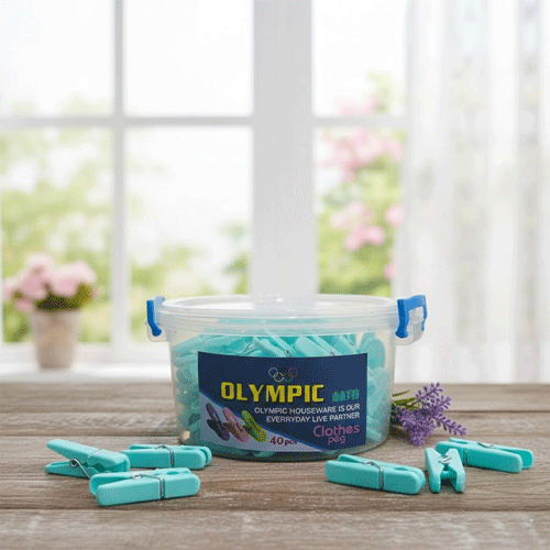 Olympic Clothes Peg Box 40pcs - Paste