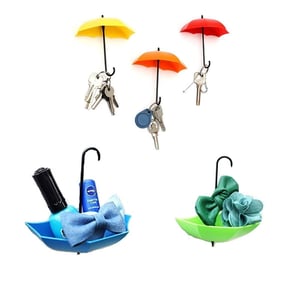 Umbrella key Hanger - Sky Blue Bright Green Purple