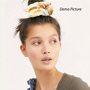 Large Intestine Plaid Head Rope 3pcs - Pink