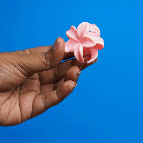 Plumeria Flower Shape Hair Clip - Pink