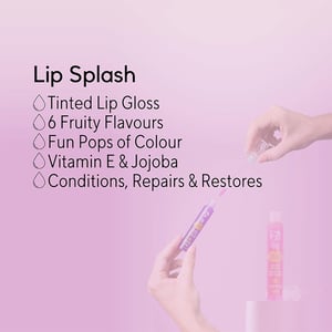 W7 Lip Splash Tinted Lip Gloss 2ml - Gorgeous Grape