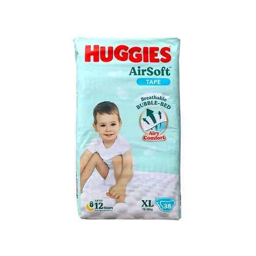 Huggies Air Soft Tape Size-XL ( 13-18kg) 38pcs•
