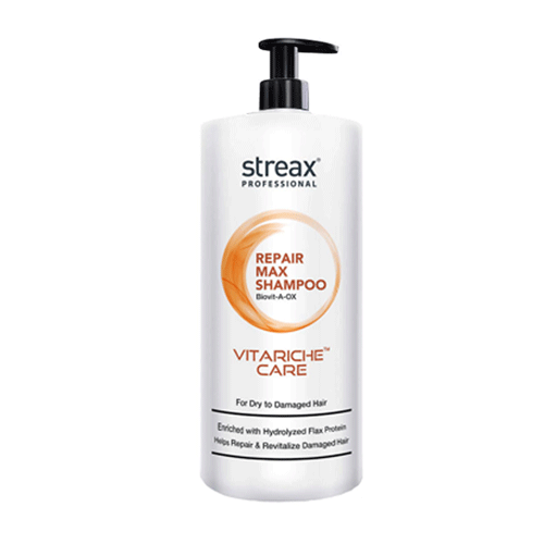 Streax Vitariche Care Repair Max Shampoo For Dry To Damaged hair 1.5L  •