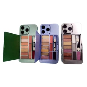 Biggerbowie Iphone 14 Pro Max Shaped 11 Color Eyeshadow Palette with Mirror - Titanium Grey