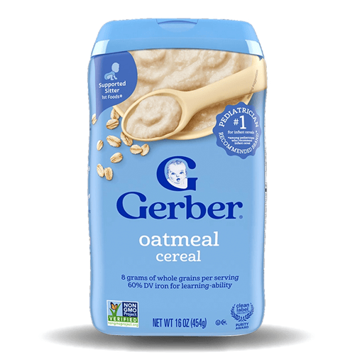 Gerber Grain & Grow Oatmeal Cereal 454gm •