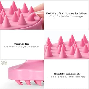 Sweet Beauty Silicone Hair Scalp Massage Brush - Baby Pink