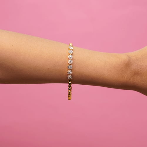 Women High Quality AD Stone Bracelet With Pouch - 005