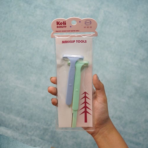Keli 2 In 1 Razor 2pcs Set - Teal & Baby Blue