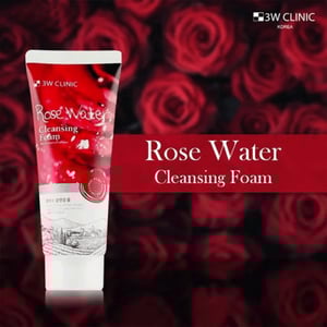 3W Clinic Rose Water Cleansing Foam 100ml •