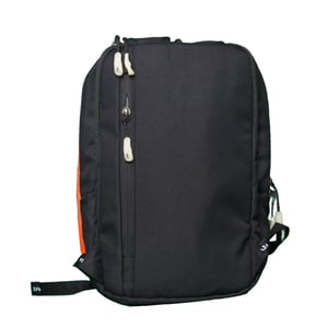 Stripelnc Exclusive Travel Backpack - Black With Orange Border